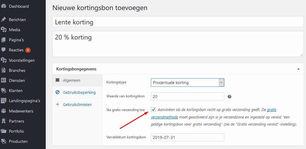 Gratis verzenden