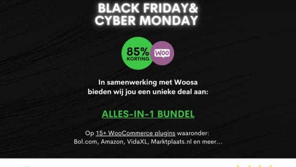 Black Friday & Cyber Monday-actie Woosa