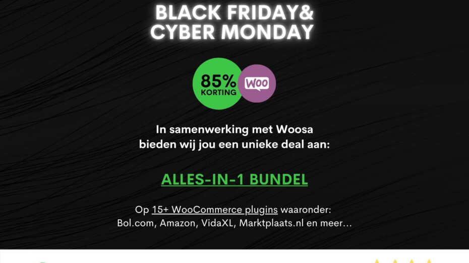 Black Friday & Cyber Monday-actie Woosa