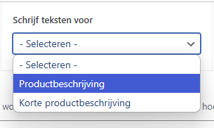 Hoe maak ik productteksten met AI?