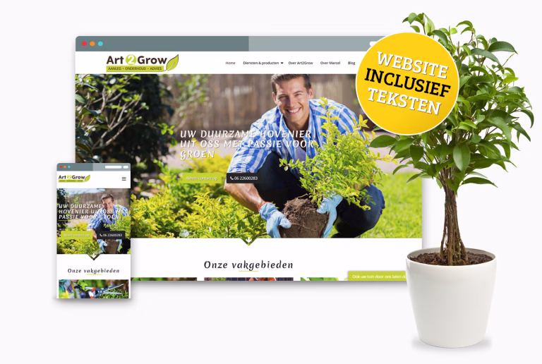 Voorbeeld website laten maken